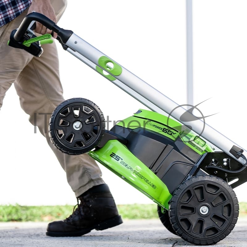 Газонокосилка аккумуляторная GreenWorks GD60LM61, 60V, 61 см, самоходная, бесщеточная, без АКБ и ЗУ (2519107)