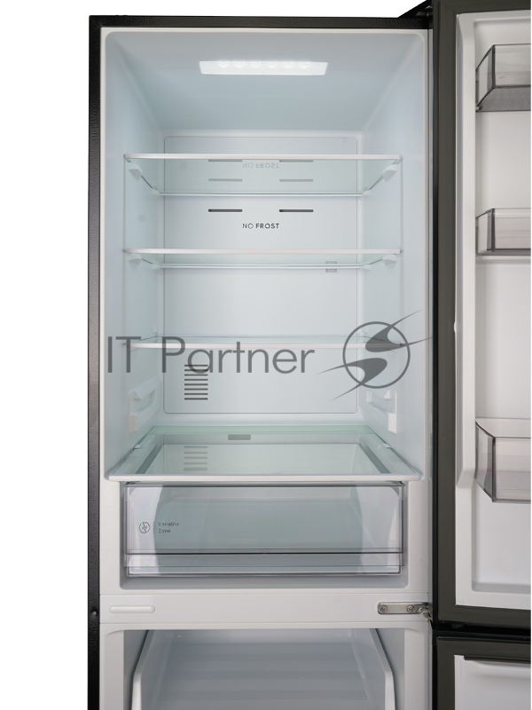 Холодильник LEX LKB185BLGIDMax, черный, двухкамерный 409/267л морозилка снизу, No Frost