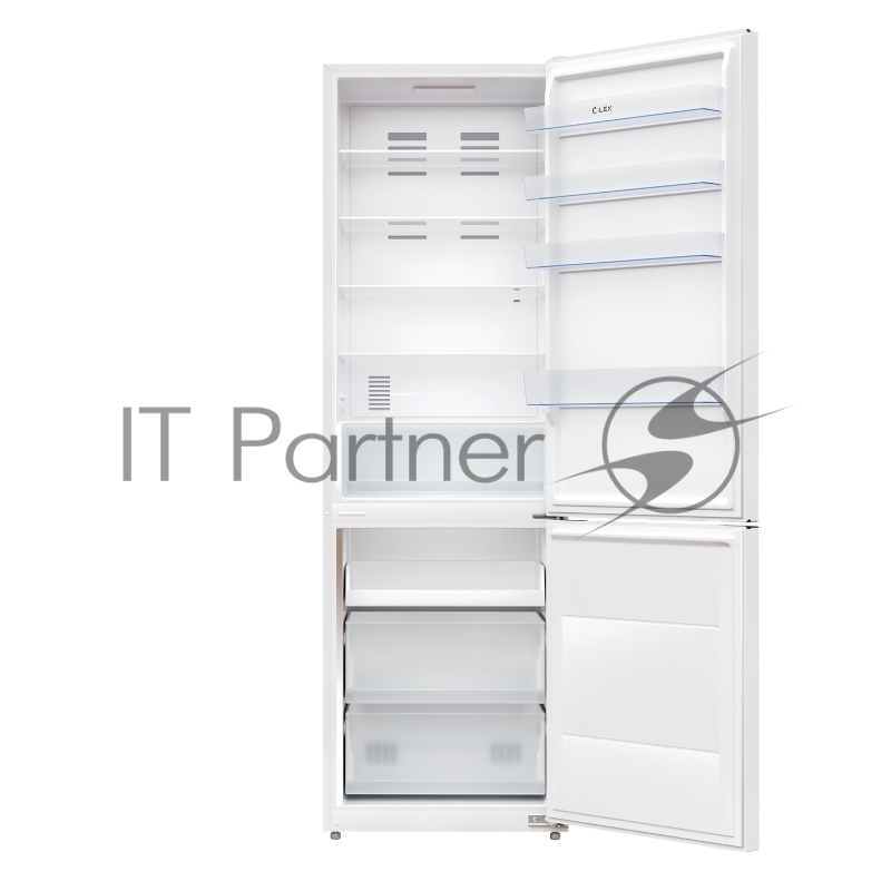 Холодильник LEX LKB201WIDMax, белый, двухкамерный 456/314л морозилка снизу, No Frost