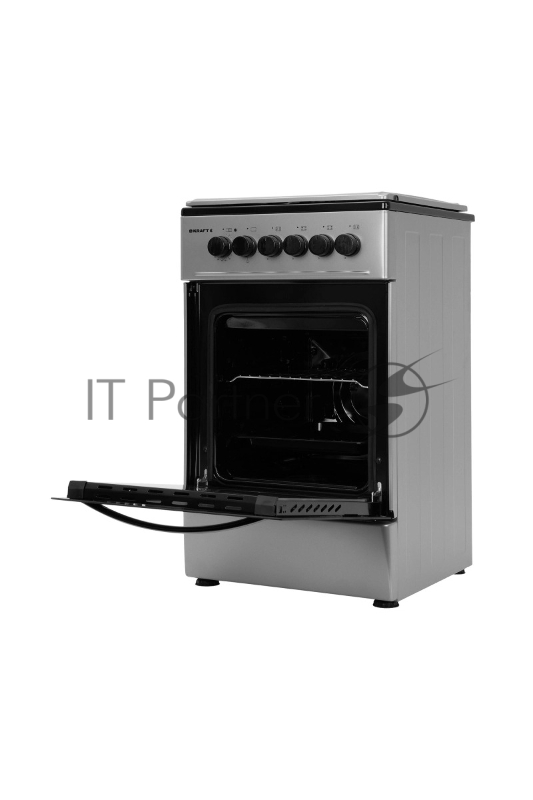 Газоэлектрическая плита KRAFT KF-FSK5302ES серый/черный