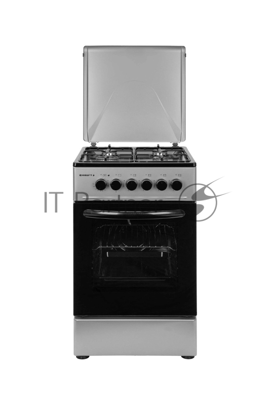 Газоэлектрическая плита KRAFT KF-FSK5302ES серый/черный