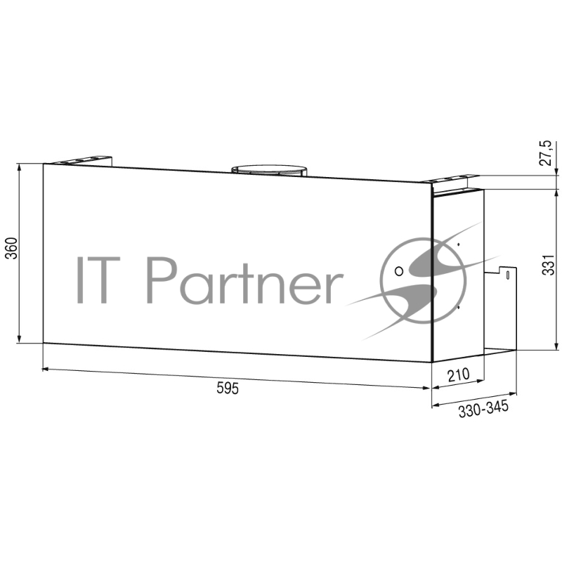 Вытяжка кухонная KRONA SOPHIE 600 BLACK S