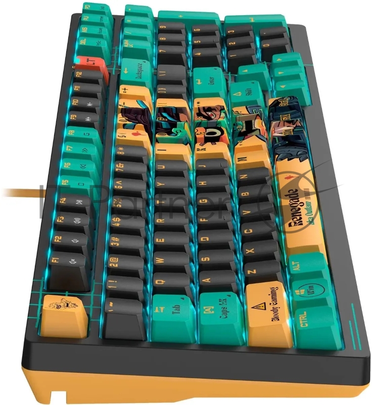 Клавиатура A4Tech Bloody AT98 Renegade механическая черный/зеленый USB for gamer LED (AT98)