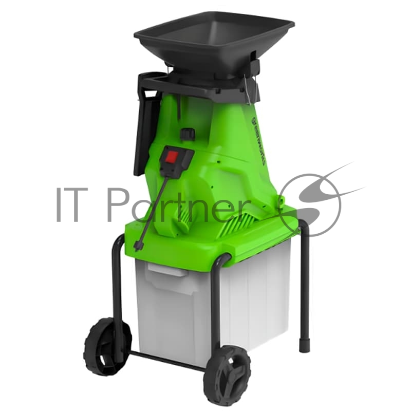 Измельчитель садовый электрический GreenWorks GW-2800SD, 220 В, 2800 Вт с контейнером (2208007)
