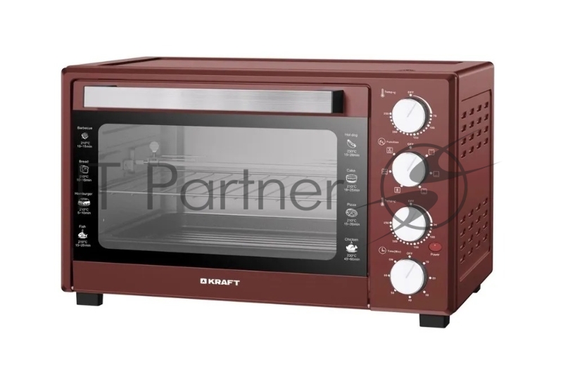 Мини-печь KRAFT KFC-MO 384 HKR красный