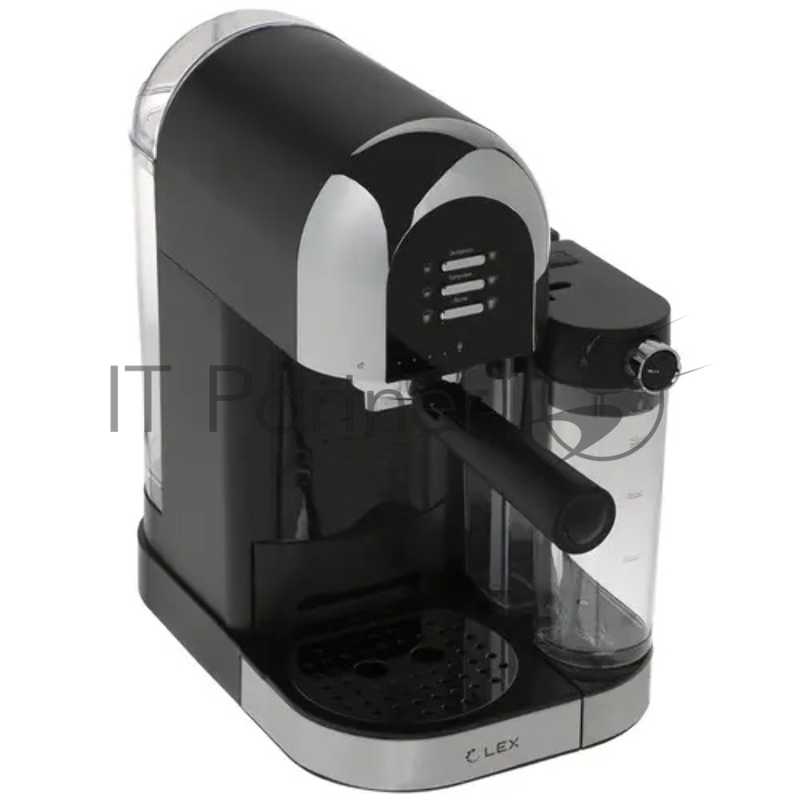 Кофеварка рожковая LEX LXCM 3503-1 черный, молотый 0.7 л, 1500 Вт, 15 Бар