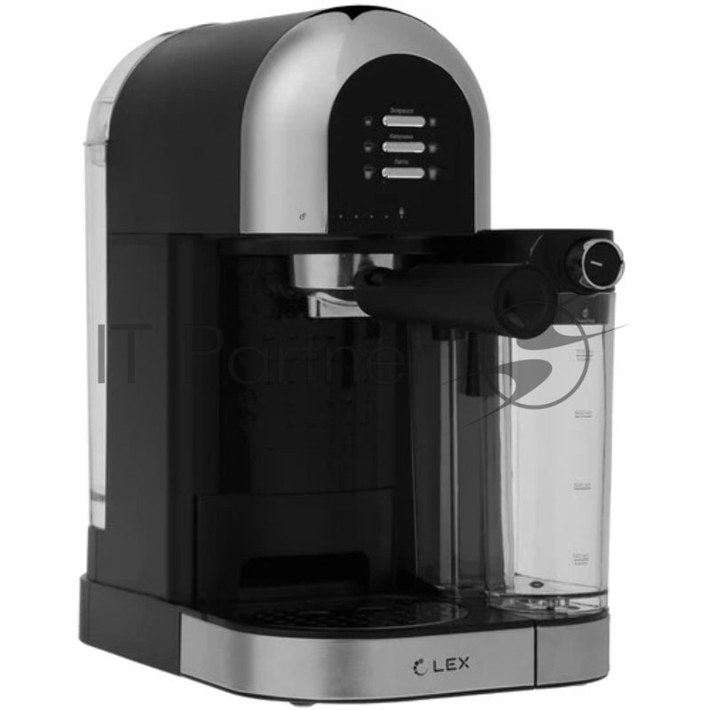 Кофеварка рожковая LEX LXCM 3503-1 черный, молотый 0.7 л, 1500 Вт, 15 Бар