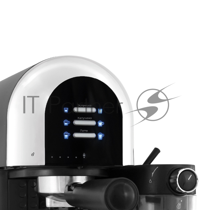 Кофеварка рожковая LEX LXCM 3503-1 черный, молотый 0.7 л, 1500 Вт, 15 Бар