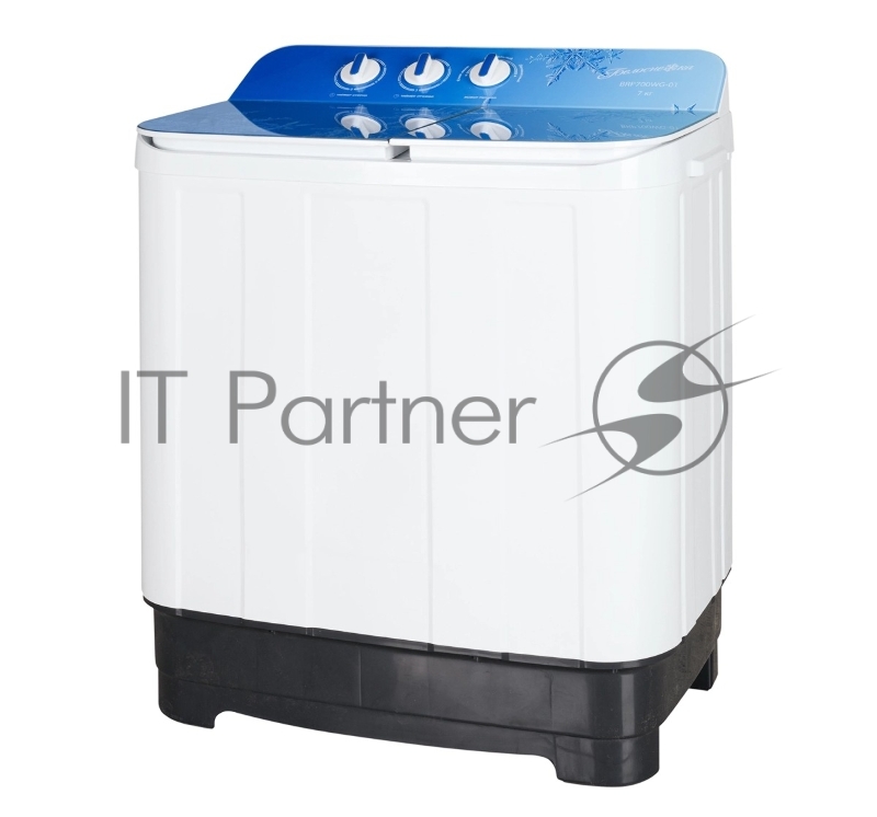 Стиральная машина Белоснежка BRP700WG-01 белая, загрузка вертикальная 7кг, 1200 об/мин., класс: A