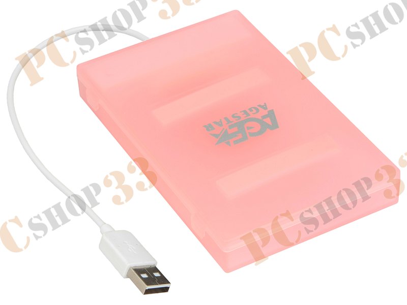 Контейнер Agestar SUBCP1 для 2.5 SATA HDD, розовый (USB2.0)