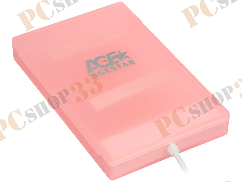 Контейнер Agestar SUBCP1 для 2.5 SATA HDD, розовый (USB2.0)