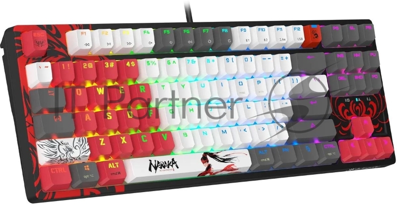 Клавиатура A4Tech Bloody WS87 Naraka механическая беспроводная USB черный/красный (WS87)
