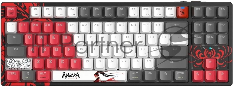 Клавиатура A4Tech Bloody WS87 Naraka механическая беспроводная USB черный/красный (WS87)