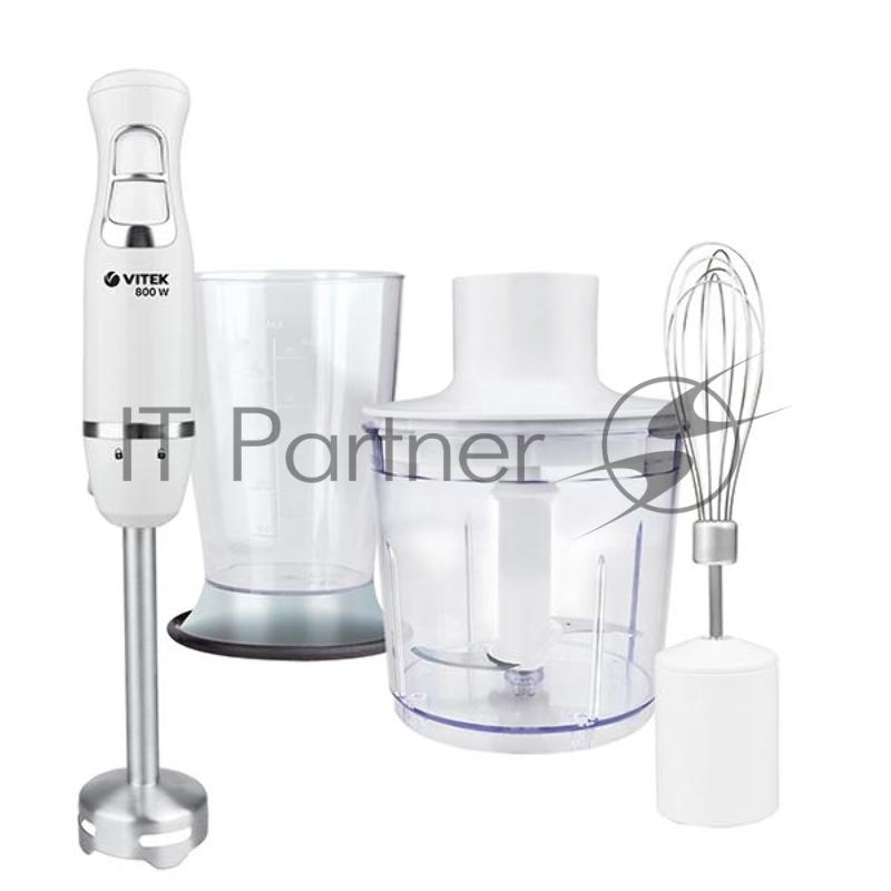 Блендер Vitek VT-3419 W Мощность 800Вт. Количество скоростей 2. Турборежим. Управление механическое. Материал корпуса пластик. Материал погружной части сталь. Емкость измельчителя 500мл. Емкость мерного стакана 700мл. Венчик для взбивания.