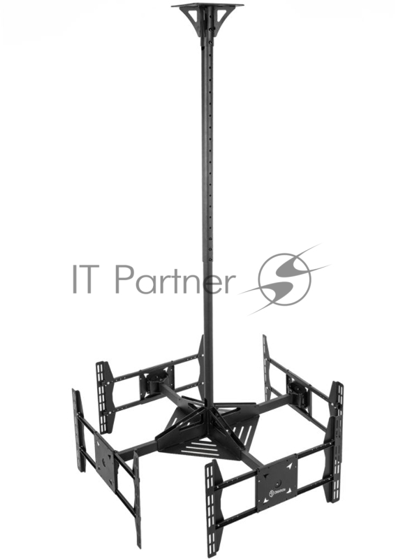 Потолочный кронштейн ONKRON CPRO2L-4 для 4 телевизоров 32”- 55 чёрный