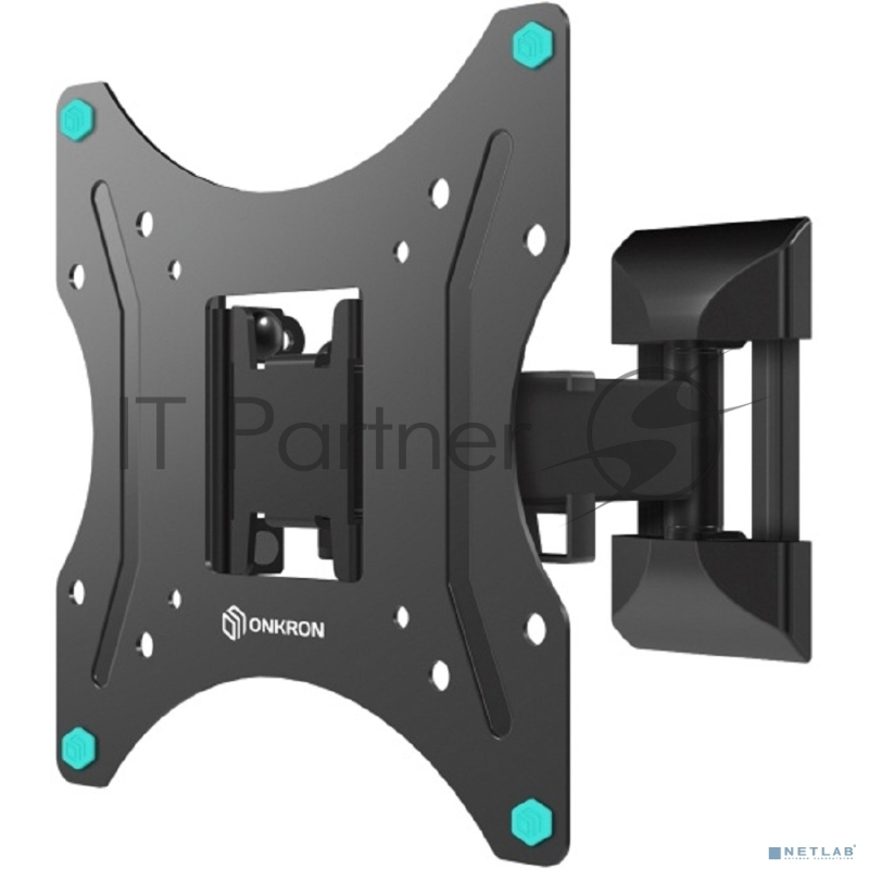 Кронштейн ONKRON для телевизора 17-43 наклонно-поворотный, чёрный