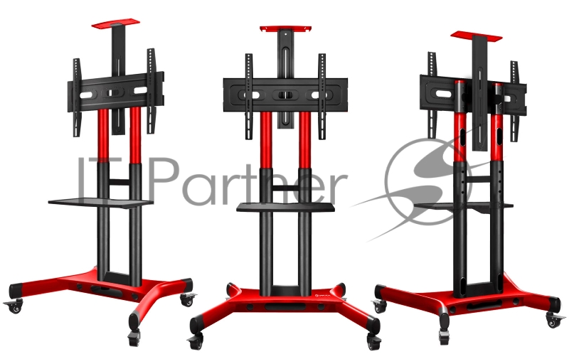 Стойка для телевизора с кронштейном ONKRON TS1551 40-70, мобильная, красная