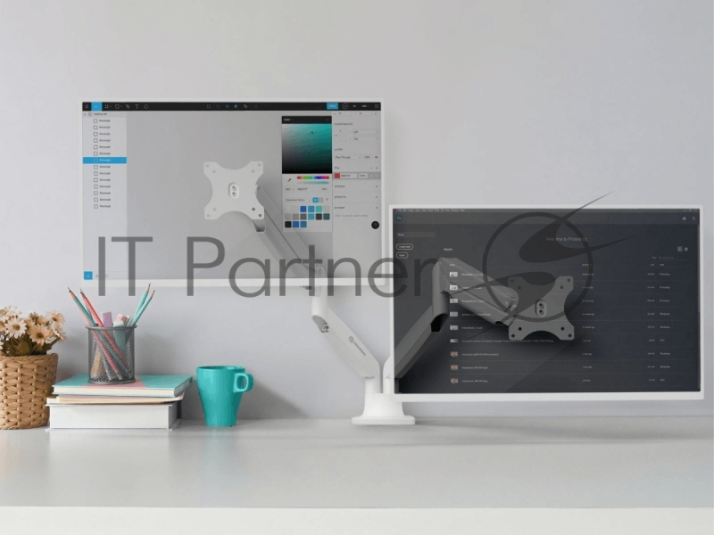 Кронштейн ONKRON кронштейн для монитора 13-32 настольный, белый G200