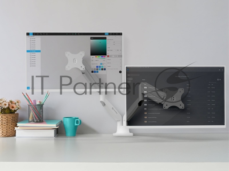 Кронштейн ONKRON кронштейн для монитора 13-32 настольный, белый G200