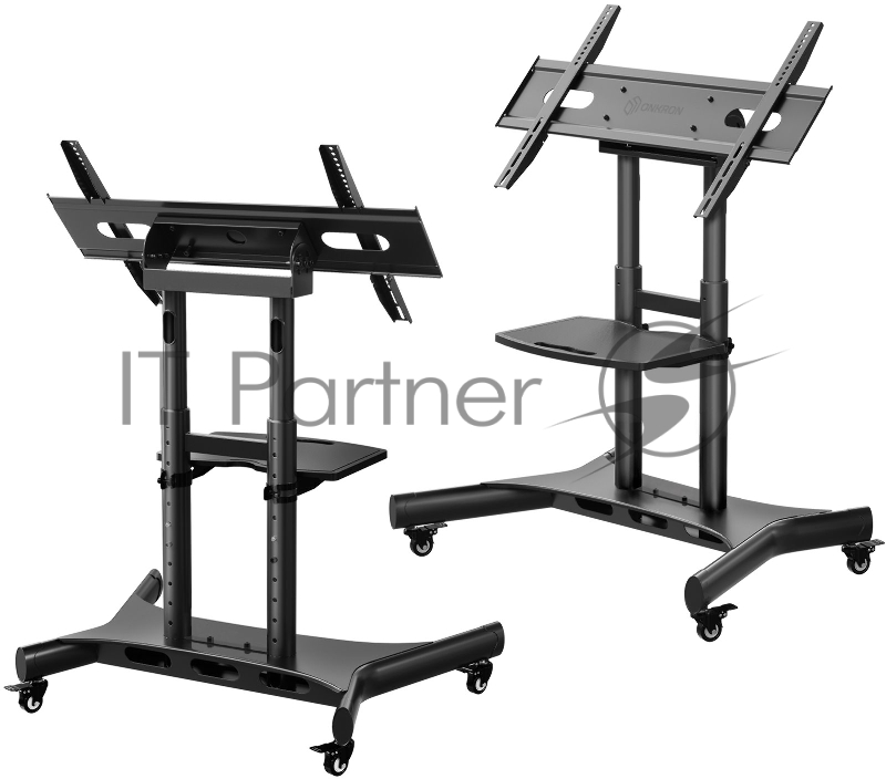 Cтойка для телевизора с кронштейном ONKRON 50-83, мобильная, чёрная TS1380