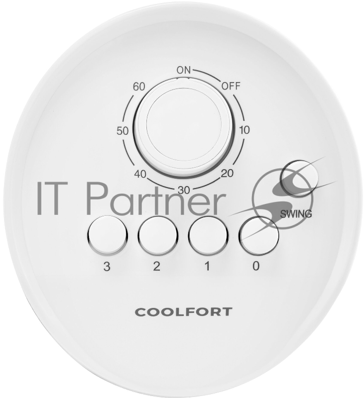 Вентилятор напольный Coolfort CF-2008 55Вт скоростей:3 белый