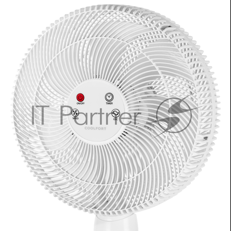 Вентилятор напольный Coolfort CF-2030 50Вт скоростей:3 ПДУ белый/черный