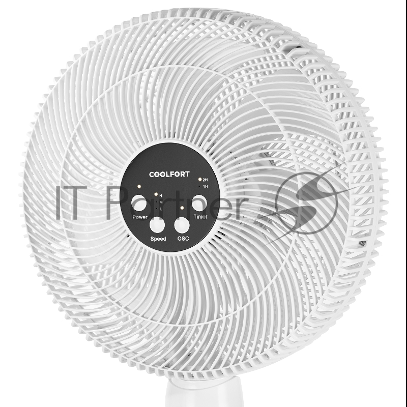 Вентилятор напольный Coolfort CF-2030 50Вт скоростей:3 ПДУ белый/черный