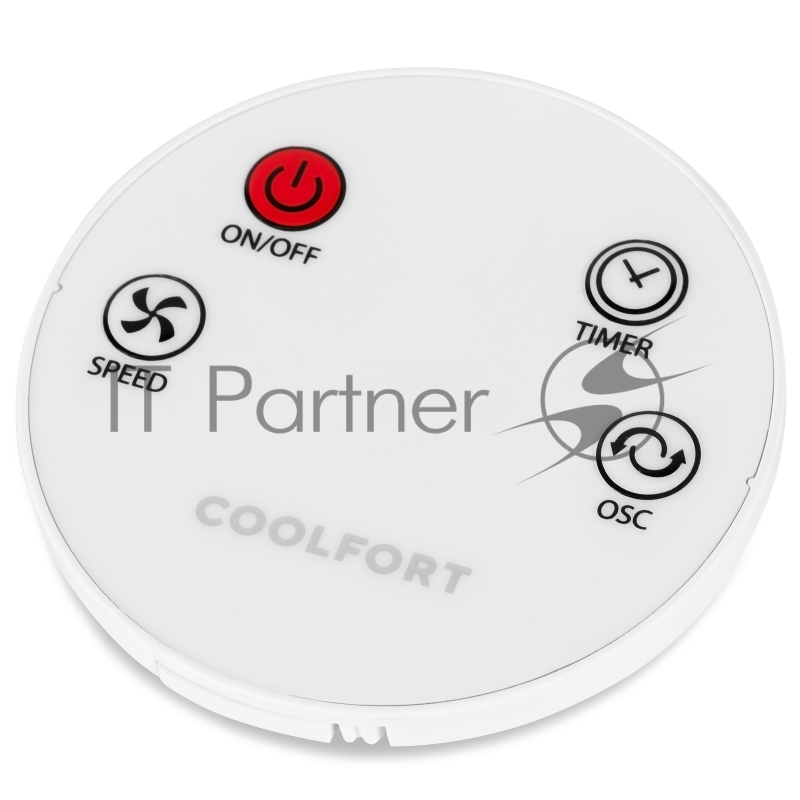 Вентилятор напольный Coolfort CF-2030 50Вт скоростей:3 ПДУ белый/черный