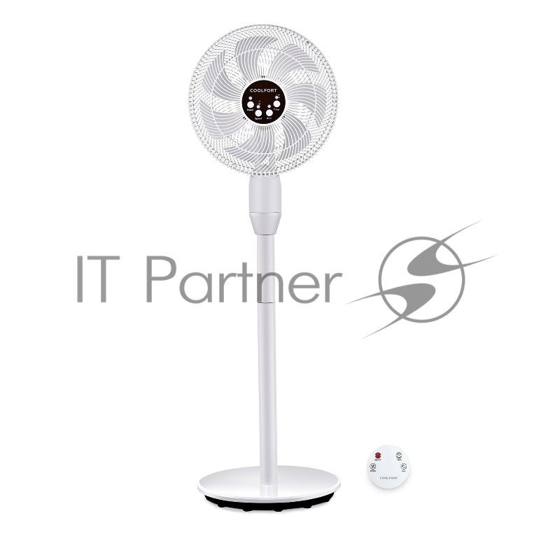 Вентилятор напольный Coolfort CF-2030 50Вт скоростей:3 ПДУ белый/черный