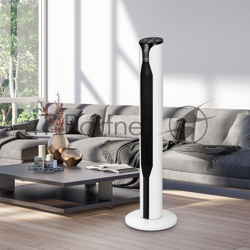 Вентилятор напольный Coolfort CF-2046 55Вт скоростей:3 ПДУ белый/черный