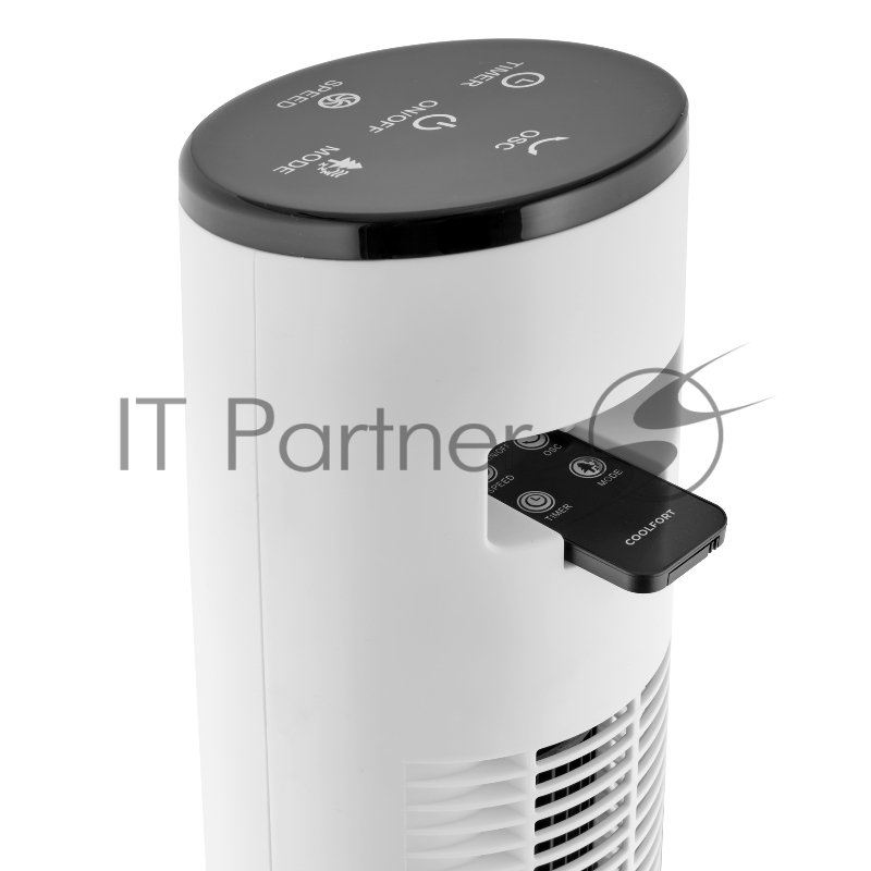 Вентилятор напольный Coolfort CF-2046 55Вт скоростей:3 ПДУ белый/черный