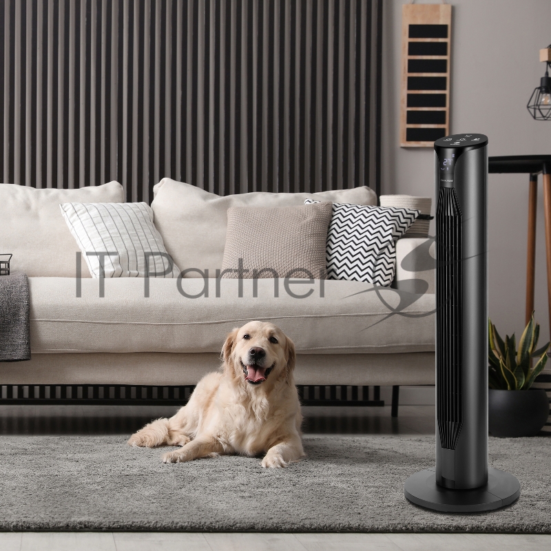 Вентилятор напольный Coolfort CF-2043 55Вт скоростей:3 ПДУ черный