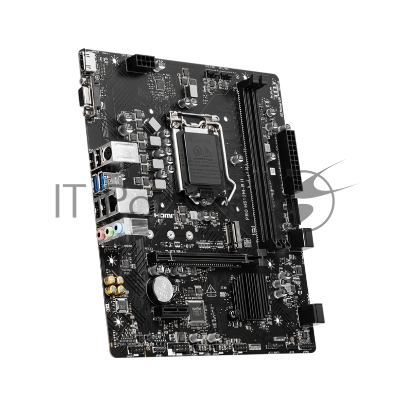 Материнская плата MSI Intel H470 LGA1200 MicroATX Memory DDR4 Количество слотов памяти 2 слота 1xPCI-Express 3.0 1x 1xPCI-Express 3.0 16x 1xM.2 1xVGA 1xВыход HDMI 4xНаличие USB 2.0 2xUSB 3.2 1xCOM 1xR