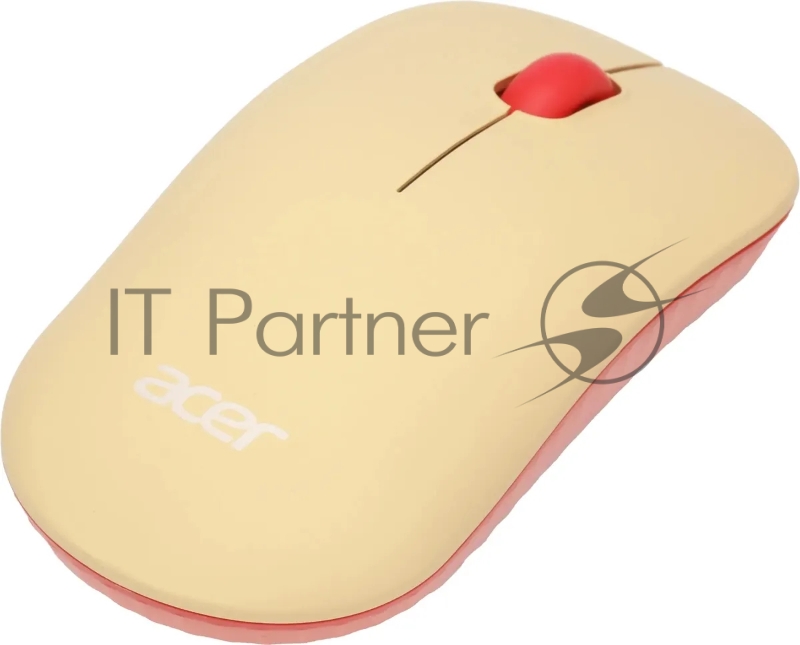 Мышь беспроводная Acer OMR205 бежевый/розовый, 1200 dpi, радиоканал, USB, кнопки - 3