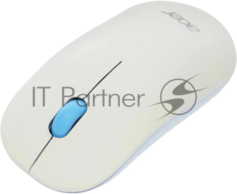 Мышь беспроводная Acer OMR205 белый/голубой, 1200 dpi, радиоканал, USB, кнопки - 3