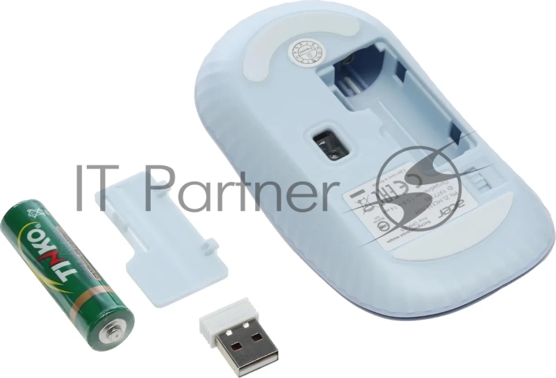 Мышь беспроводная Acer OMR205 белый/голубой, 1200 dpi, радиоканал, USB, кнопки - 3