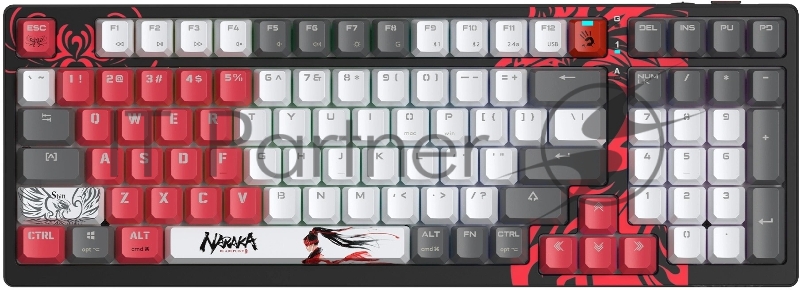 Клавиатура A4Tech Bloody WS98 Naraka механическая беспроводная USB черный/красный (WS98)