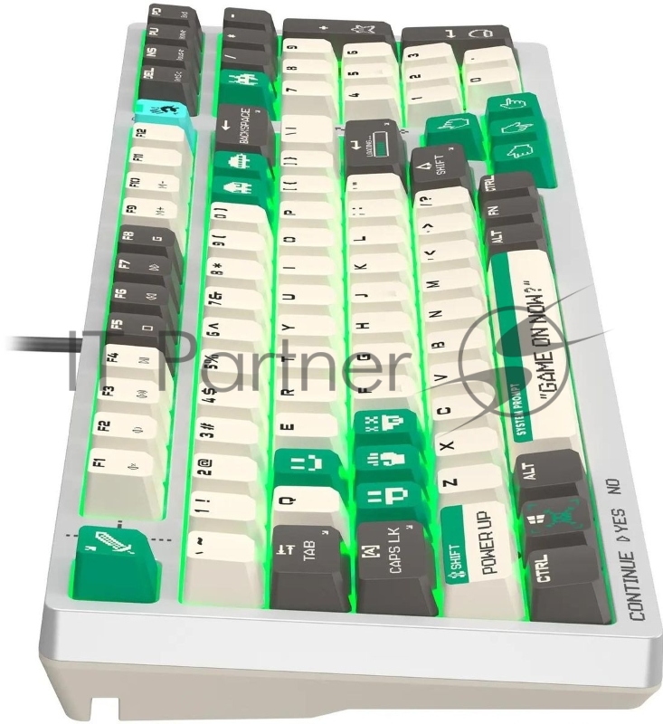 Клавиатура A4Tech Bloody S98 Pixels Green механическая проводная USB белый/бежевый (S98)