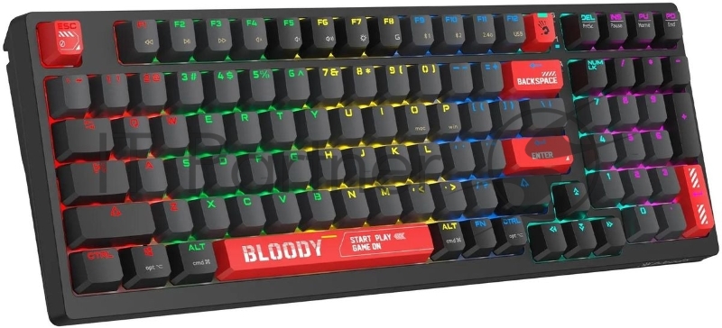 Клавиатура A4Tech Bloody WS98 механическая беспроводная USB черный/красный (WS98)