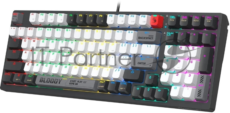 Клавиатура A4Tech Bloody WS98 механическая беспроводная USB черный/серый (WS98)