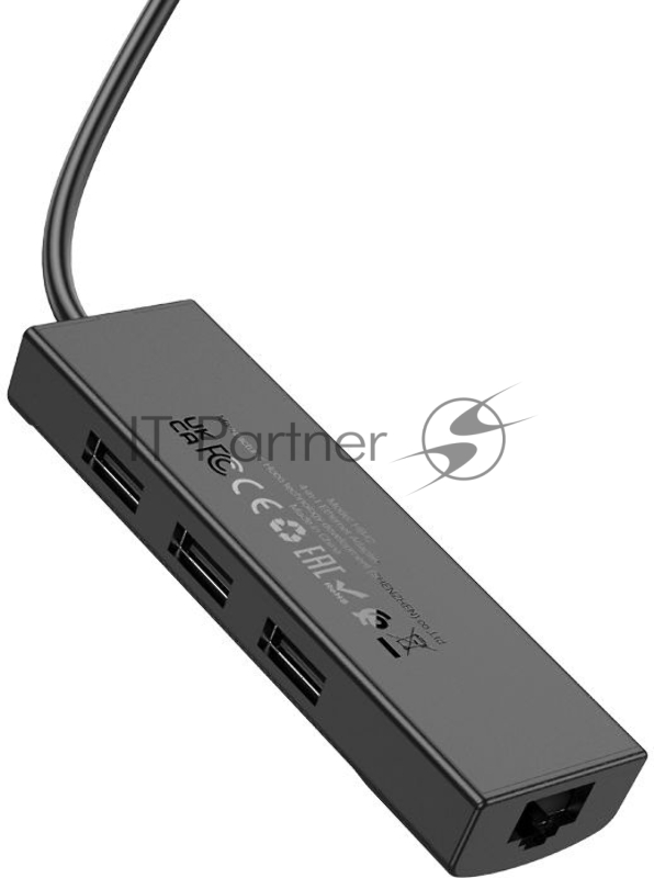 Разветвитель USB Hoco HB42 3 порт. черный