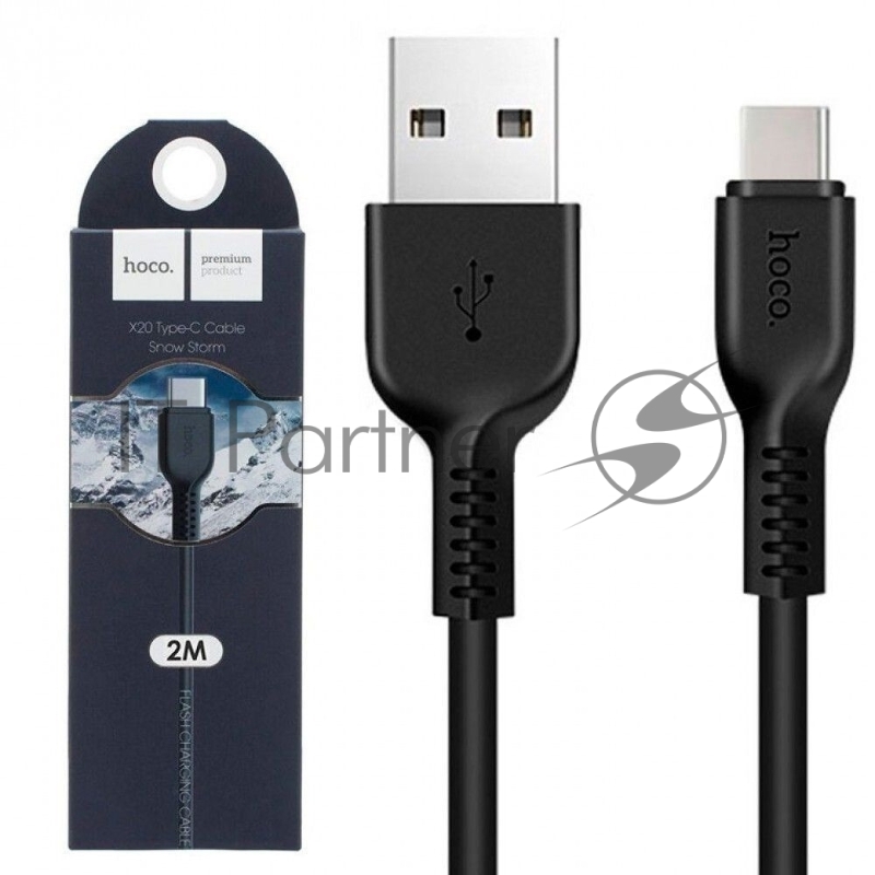 Кабель Hoco X20 Flash X20 USB (m)-USB Type-C (m) 2м черный коробка