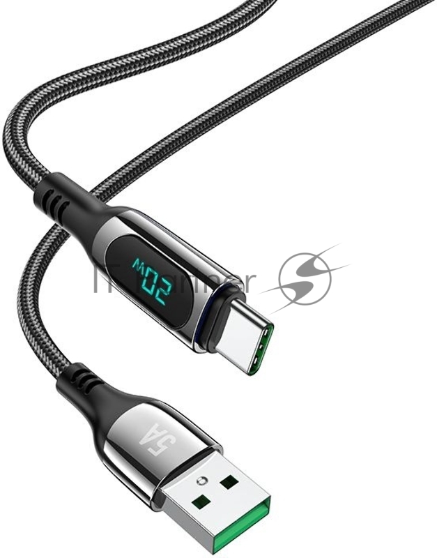 Кабель Hoco S51 5A Extreme USB (m)-USB Type-C (m) 1.2м черный