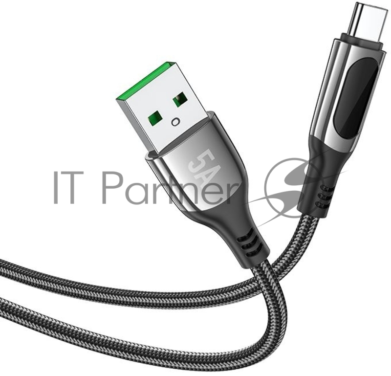 Кабель Hoco S51 5A Extreme USB (m)-USB Type-C (m) 1.2м черный