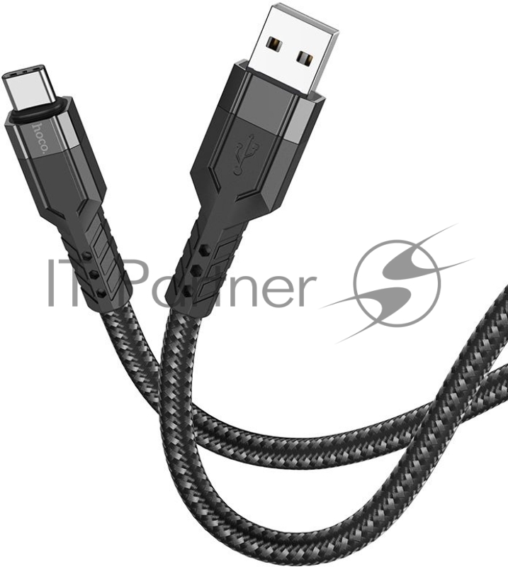 Кабель Hoco U110 Type-C USB (m)-USB Type-C (m) 1.2м черный коробка