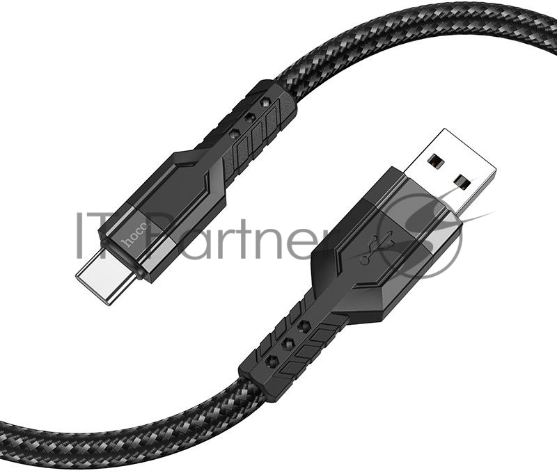 Кабель Hoco U110 Type-C USB (m)-USB Type-C (m) 1.2м черный коробка