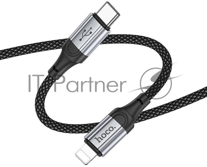 Кабель Hoco X102 Fresh iP USB Type-C (m)-Lightning (m) 1м черный коробка