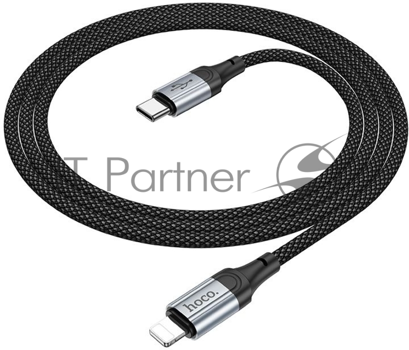 Кабель Hoco X102 Fresh iP USB Type-C (m)-Lightning (m) 1м черный коробка