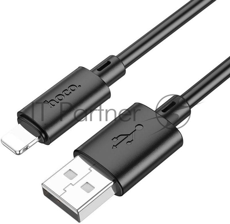 Кабель Hoco X88 Gratified USB (m)-Lightning (m) 1м черный коробка
