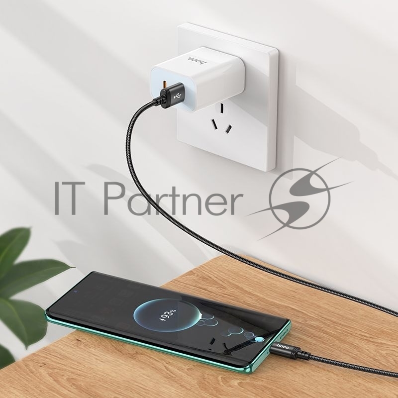 Кабель Hoco X89 Wind USB (m)-USB Type-C (m) 1м черный без упаковки